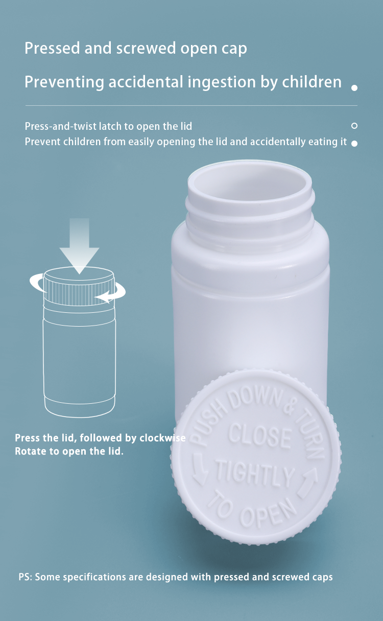 20ml 30ml 40ml 50ml 70ml HDPE Bottle for Capsules Pill Vitamin Powder Small Container
