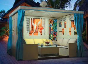 China China leisure furniture outdoor pavilion with sofa garden rattan tents 1110 wholesale