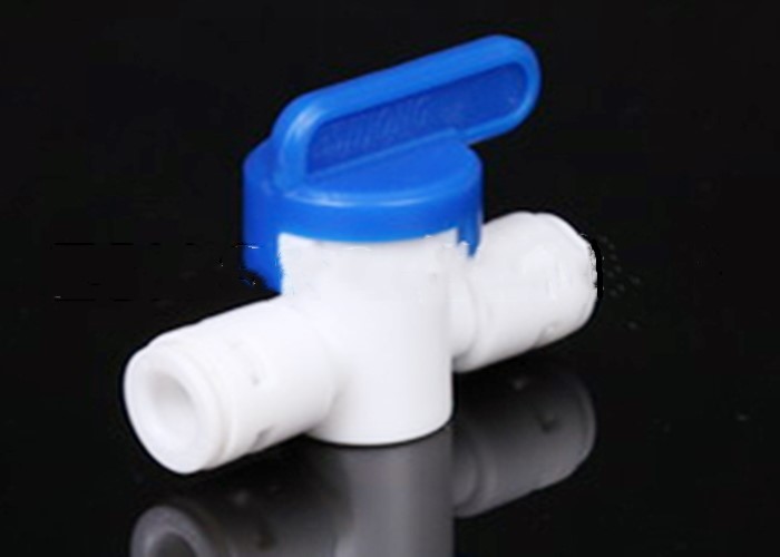 Blue Manual Handle PP Plastic Water Connectors High Flow For Water Dispenser