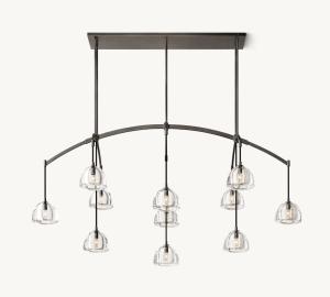 China 72&quot; Crystal Brass Chandelier Customized Hemisphere Chandelier Dimmable wholesale