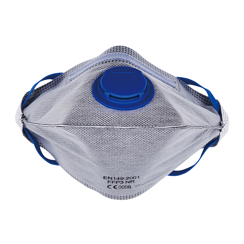 20pcs Wrapped Flat-fold Respirator Dust Mask with Valves FFP1/FFP2/FFP3 Earloop V-C Design