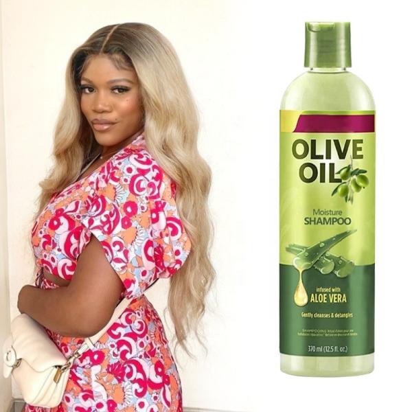 Organic Olive Oil Hair Shampoo and Conditioner for Black Women Lightening