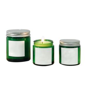 China FDA Gift Aluminum Cover Dia 5cm 7.2cm Glass Candle Cup wholesale