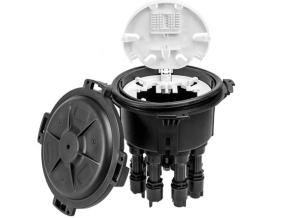 China PP Material Fiber Optic Splice Closure Waterproof IP68 Dome Type 2 In 8 Wall Mounted wholesale