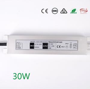 China Slimline Ultralight LED Driver AC DC , Anticorrosive 24V 30W Power Supply wholesale