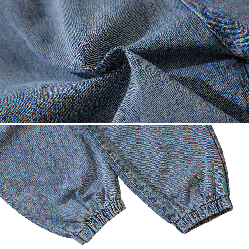 Manufactuer OEM Women'S Casual Denim Jogger Pants Ladies Drawstring Elastic Waist Jeans