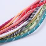 Pink Blue Plastic Tip Custom Shoelace Custom Printed Shoe Laces