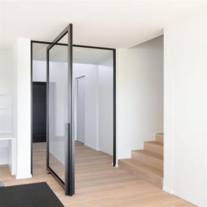 China Modern Design Aluminium Pivot Front Doors Commercial Maintenance Resistance wholesale