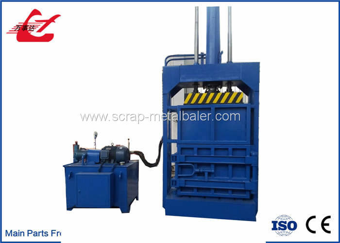Plastic Films Vertical Compactor Plastic Baling Machine , Automatic Bale Packing Machine