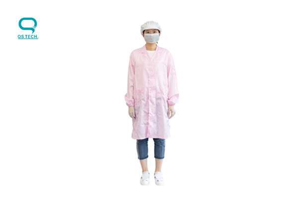 Dust-Free Safety Turn Collar Washable Blue ESD Anti Static 5mm Stripe Clean Room Smock Gown