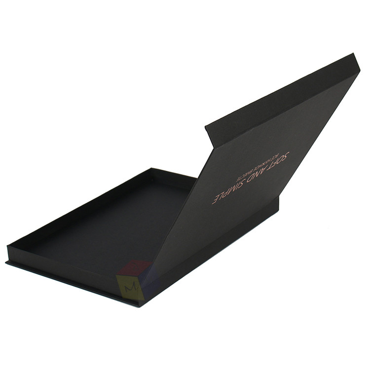 Luxury Black Magnetic Closure Album A4 Gift Cardboard Presentation Paper Box Packaging Custom Logo