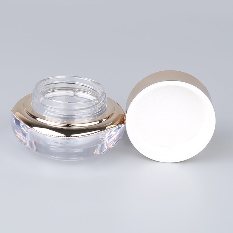 50g Empty Acrylic Plastic Cosmetic Jars Golden Beauty Facial Cream Container