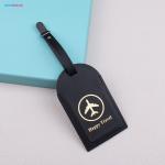 Custom Logo Gold Foiled Passport Holder Luggage Tag Gift Set For Travel