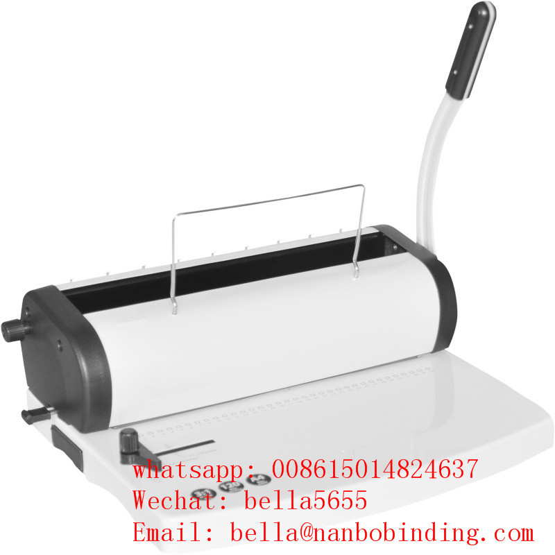 Office 120 Sheets Wire O Binding Machine SGS with 8.47mm pitch