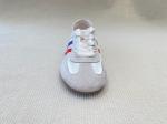 Women casual comfort sneakers satin shoes lace-up breathable with leather and
