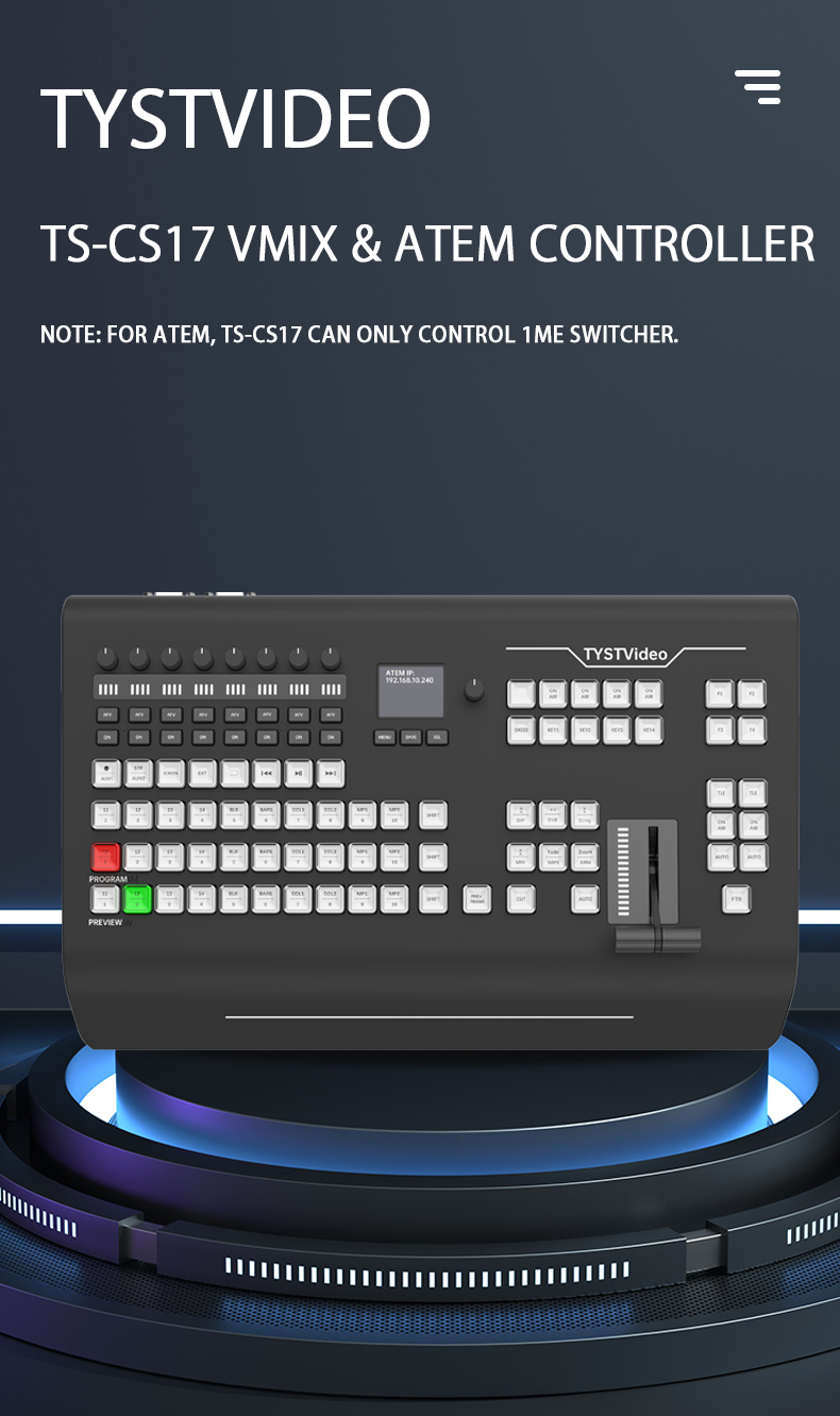 Switching Station Control Panel Compatible with BMD ATEM Switchers and vMix Software