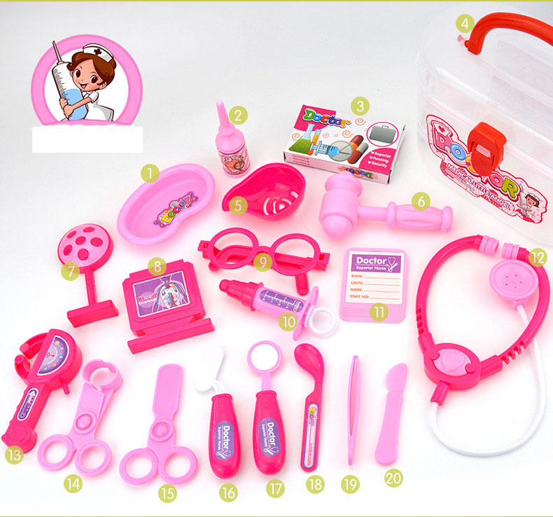 Function Pretend Play Toy Set Plastic Children Simulation Dental Clinic Medical Kit