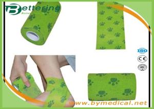 China Dog paw printing Veterinary Non Woven Self Adhesive Flexible Wrapping Bandage Coflex Pet Bandage wholesale
