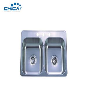 China Customize Style Color Double Bowl Kitchen Sink Stainless Steel Kitchen Sink Press Kitchen Sink wholesale