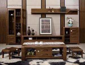 China Modern Design Living Room Furniture / Solid Wood Wall Units Coffee Table wholesale