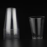 10g Disposable Round Transparent PS Plastic Cups With 7oz Volume