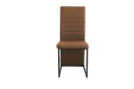 Black Powder Coated Steel Legs ODM Fabric Dining Room Chairs