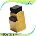 Acacia wood kitchen knife holder