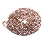 Chocolate 7-8mm Freshwater Cultured Baroque Shape Pearls Necklace 100 Inches