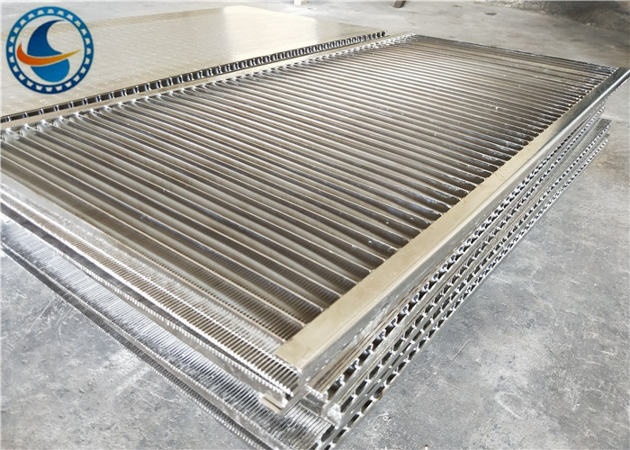 Stainless Steel Wedge Wire Screen Panels , Vee Wire Welded Johnson Screen Mesh