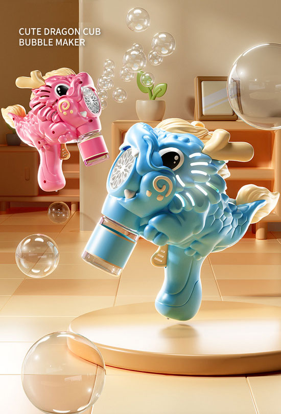Light and Sound Musical Bubble Wand Durable Automatic Bubble Blower for Unisex Kids