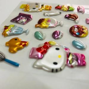 China Custom 3d Kawaii Cute Foam Cartoon Puffy Filled Sticker Sanrio For Kids wholesale
