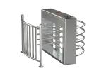 Relay Switch RFID SS304 Waist Height Turnstiles 90 Degree Rotary 30W 0.2S