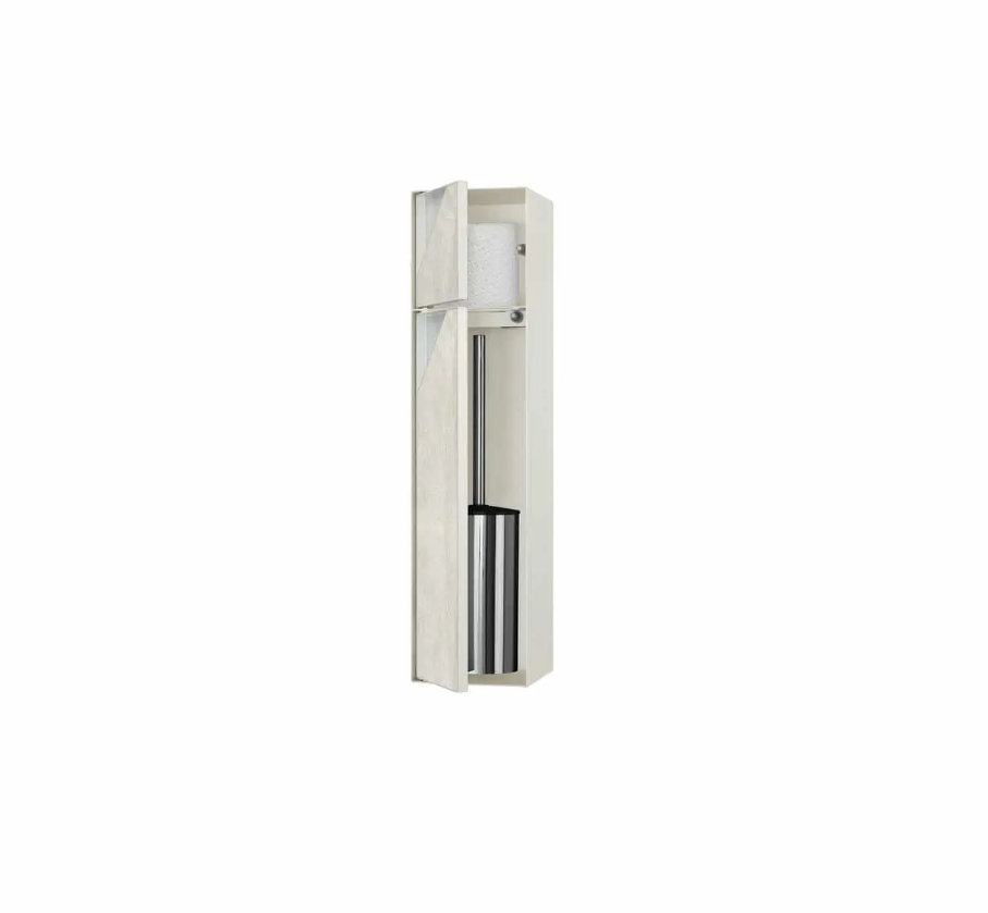 Modern Design Stainless Steel Bathroom Toilet Brush with Built-in Wall Niche and Longue Salle de Bain Lights 2023
