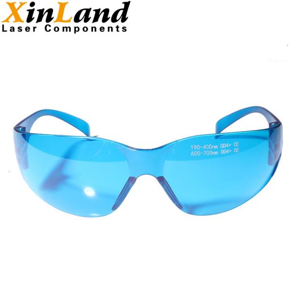 190~400nm&600-700nm Blue Lens Laser Protection Glasses UV and Red Laser