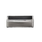 Vintage Look 3pcs Bath Accessories Set Clear Glass And Brushed Metal