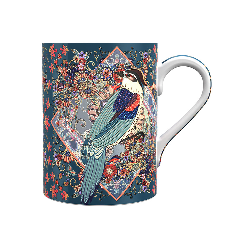 Cuckoo Bone China Coffee Mugs Drinking 400ml With Multiple Shaft Colors