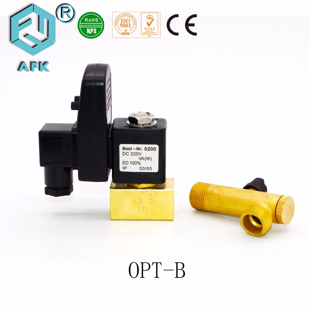 OPT-B High Pressure Solenoid Valve Medium Temp Durable -5~60℃ 0.2~1.6Mpa