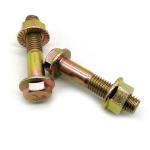 DIN6921 Serrated M16 Class 12.9 Flanged Hex Head Bolt Yellow Zinc Plated