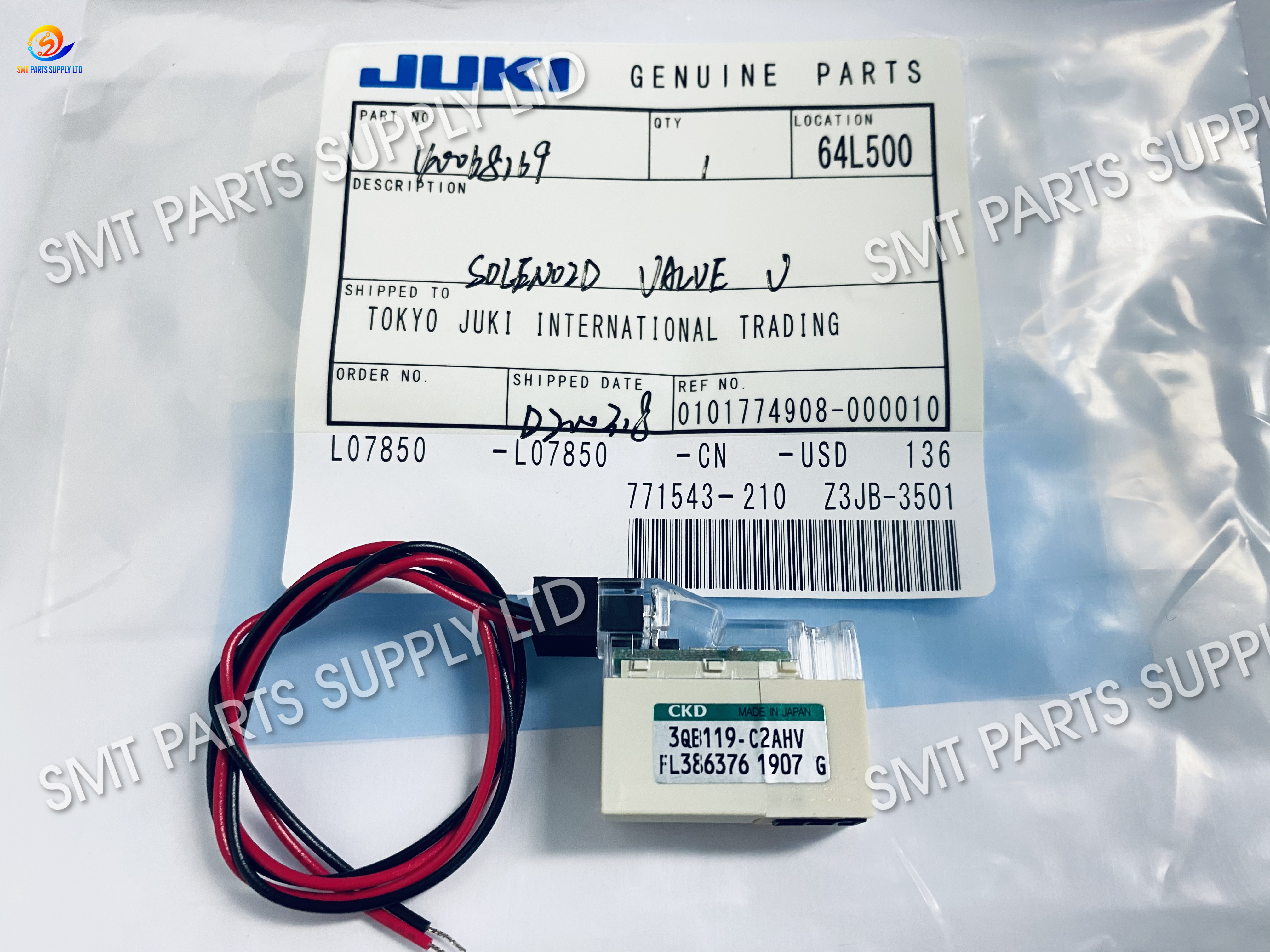 SMT JUKI FX-3 Valve 40068169 CKD 3QB119-00-C2AHV-FL386376
