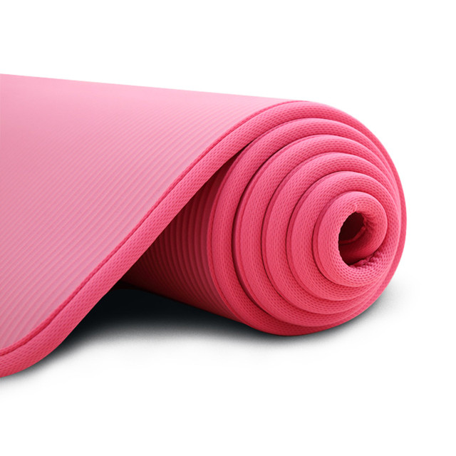 Tasteless Non Slip 10MM Thicker 183cmX61cm Nbr Exercise Mats For Fitness Pilates Workout