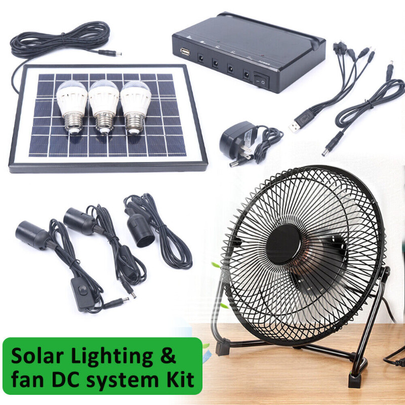 Wholesales Office Home Solar Battery Rechargeable Table Fan DC Table Desk Fans Use Emergency Led Light USB Charge