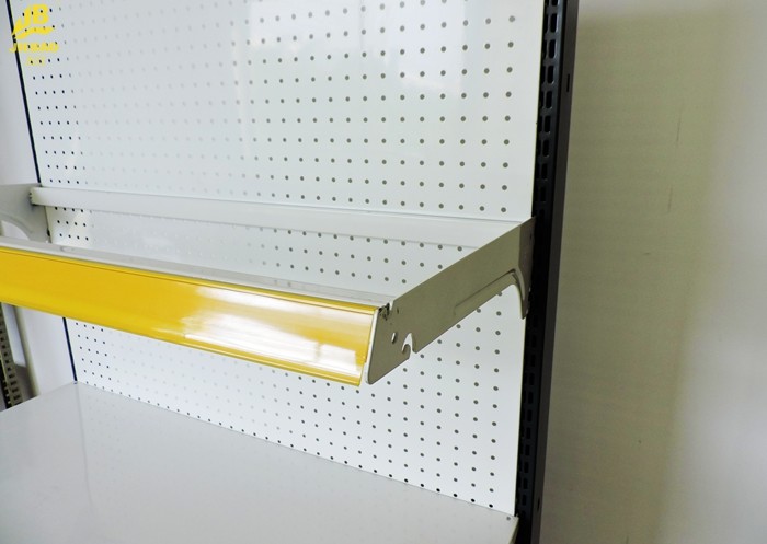1200/900mm Long Supermarket Steel Racks 60kg/ Layer Load Glass Shelf Brackets