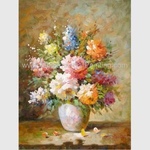 China Abstract Floral Still Life Oil Paintings Colorful Flowers Vase Canvas Painting wholesale