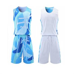 China Reversible Basketball Jersey With Athletic Shorts , Practice Sports Training Uniforms For Men wholesale