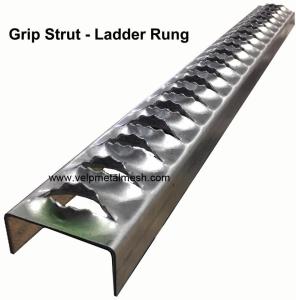 China Galvanized 2.5mm Thickness Metal Ladder Rungs Heavy Duty Lightweight wholesale