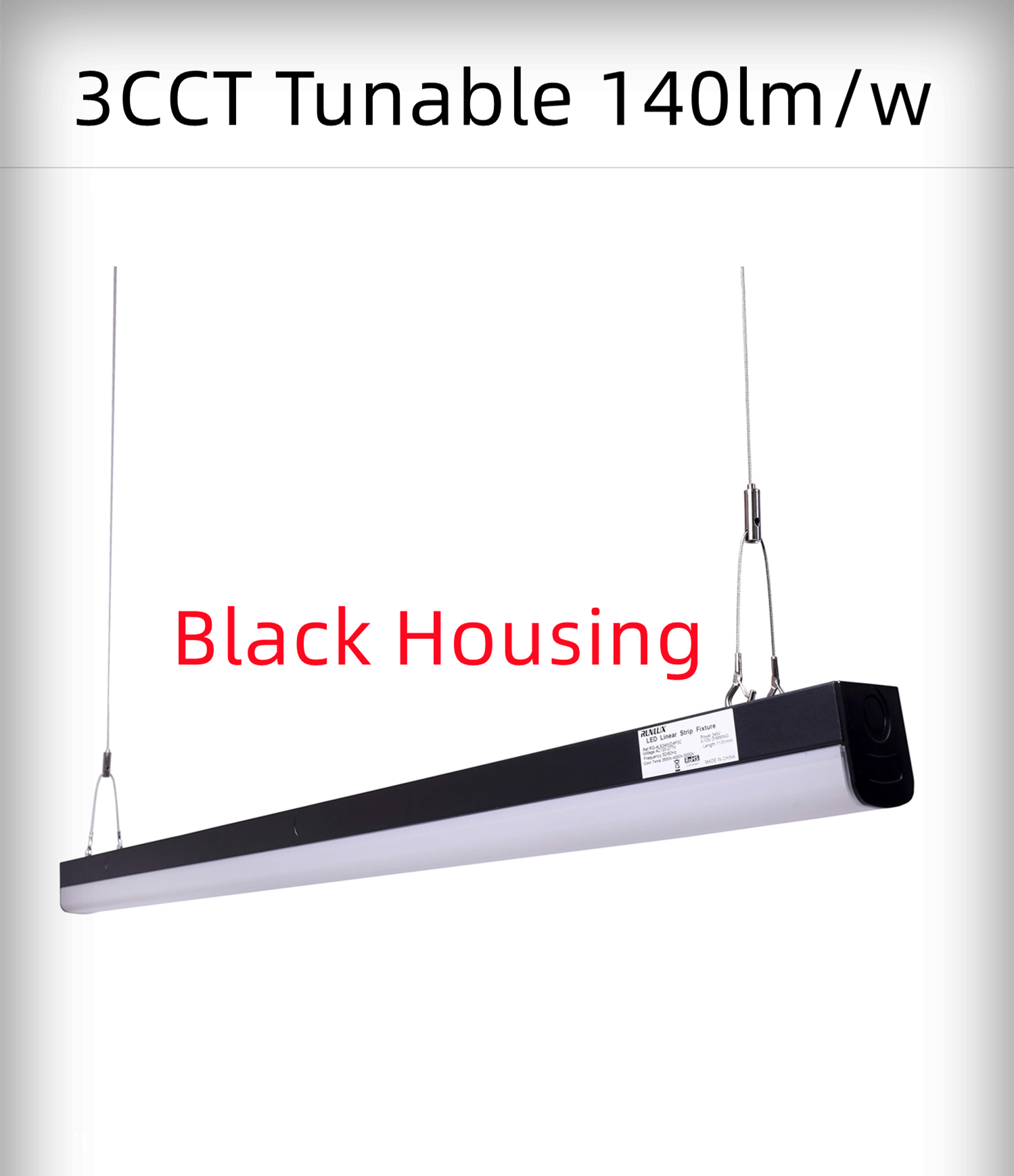 4000K Office Surface Mounted 34W 4FT LED Linear Strip Lighting Fixture with SMD2835