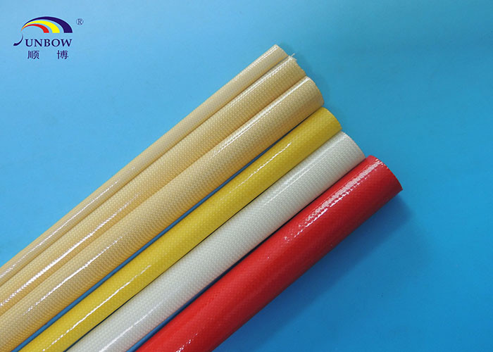 High quality Oil proof PU Varished Fiber glass Sleeve for wire insulation