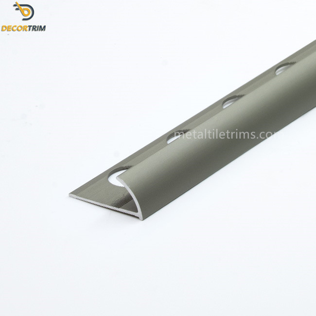 8mm Matt Bronze Alu Metal Tile Trims Bullnose Quad Edge Exterior