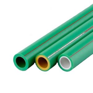 China Glue Connection PPR Pipe PN16 for Hot Water in White Green Manufactured wholesale