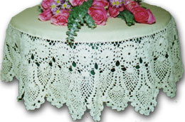 christmas tablecloths cotton and linen, Tablemat, Corcheted Lace Table linen, Tablecloth